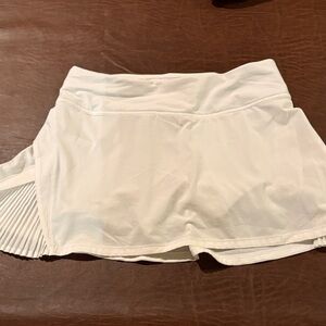 Lululemon White Pleated Skort